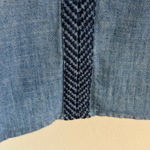 JCrew long sleeve bib-stitched blouse - Picture 6 of 11